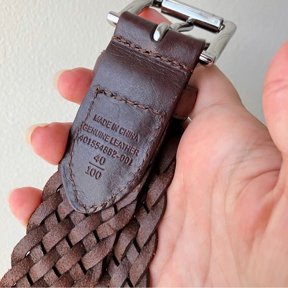Chaps • Men's Braided Leather Belt in Brown - Picture 5 of 6